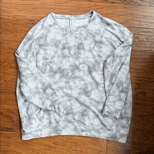 Athleta Gray Tie-Dye Sweatshirt